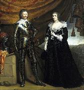 Gerard van Honthorst Prince Frederik Hendrik and his wife Amalia van Solms oil painting